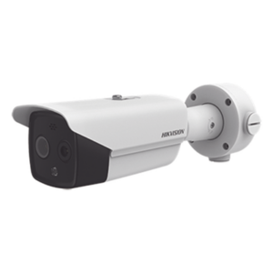 Cámara Bala IP Termográfica / Medición de Temperatura -20°C a 150°C / Alta Resolución Térmica 160 x 120 / Alarma por Excepción de Temperatura / Análisis de Video (VCA) / Óptica 5 MP / IP67