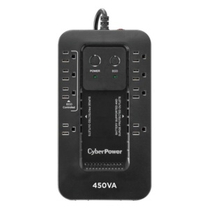 UPS de 450 VA/260 W, Topología Standby con Modo Ahorrador ECO, Entrada 120 Vca NEMA 5-15P, Con 8 Tomas NEMA 5-15R