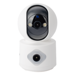 Camara doble lente 3mp| Wifi| autoseguimiento| Detección de movimiento| audio de 2 vias| almacenamiento hasta 128GB
