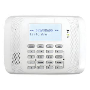 Teclado alfanumérico direccionable con receptor inalámbrico integrado, compatible con transmisores de la serie 5800