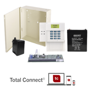Kit de panel de control de intrusión serie VISTA, expandible hasta 64 zonas, con gabinete pequeño, transformador y batería incluidos
