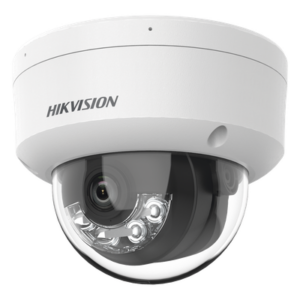 Domo IP 4 Megapixel / Lente 2.8 mm / Dual Light (30 mts IR + 30 mts Luz Blanca) / Micrófono Integrado / Antivandálico IK08 / Motion Detection 2.0 / Exterior IP67 / H.265 / PoE / ONVIF / Micro SD