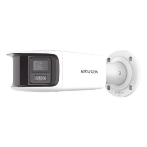 [FlexVu] [PROTECCIÓN ACTIVA] Bala IP Panorámica 8 Megapixel (4K) / 2 Lentes 4 mm (180°) / Imagen a Color 24/7 (ColorVu) / PoE / WDR 130° / IP67 / ACUSENSE / Luz Estroboscópica y Alarma Audible / 40 mts Luz Blanca / Micro SD