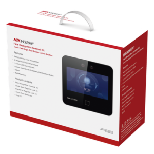 Kit de Control de Acceso TODO INCLUIDO con Lector de Rostros, QRs y Tarjetas / 1,500 rostros / Compatible con App HIKConnect /Incluye Electroimán Botón de Salida y Montajes Z y L para imán / HIK-IA
