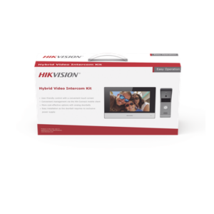 Kit de Videoportero Analógico de Metal / IP a 4 Hilos con Función de Llamada a App Hik-Connect / Monitor se Conecta a Internet por Cable o WiFi y por 4 Hilos al Frente de Calle IP65 / Expandible a Mas Equipos