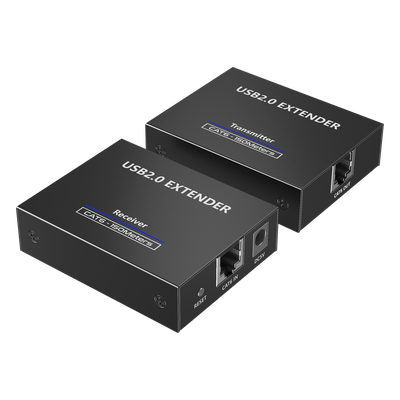 Kit EXTENSOR USB 2.0 de 4 Puertos para Distancias de Hasta 150 m | Soporta USB 2.0, USB 1.1 y USB 1.0 | UTP Cat 5e/6/6a/7 | Soporta Switch Gigabit | Ideal para Cámaras WEB, Impresoras, Escáner, Memorias, Mouse, etc.