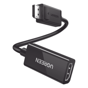 Convertidor DisplayPort a HDMI 4K@60Hz | 3D | HDR | Blindaje Interno | Botón Liberador | Largo 25 cm (9.84 Pulgadas) | Carcasa de ABS | Plug & Play.