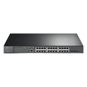 Switch L2+ Omada PoE+ / 24 Puertos PoE+ 10/100/1000 Mbps / 4 Puertos SFP+ 10G / 2 Puertos Consola (RJ45 y microUSB) / Administración Centralizada Omada o Stand-Alone / Multicast IGMP / Presupuesto PoE 384W / Montaje en Rack / (SG3428XMP)