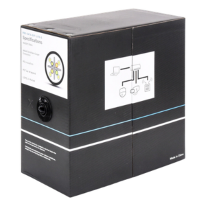 Bobina de Cable 305 Metros (1000 Pies) Cat6, 24 AWG, Climas Extremos, Color Negro, Sin Blindar, para Intemperie