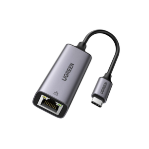 Adaptador de Red USB-C 3.1 (5 Gbps) a RJ45 | Thunderbolt 3 | Admite 10/100/1000 Mbps |  Chip Inteligente | Amplia Compatibilidad | Caja de Aluminio | Longitud del cable 10 cm.