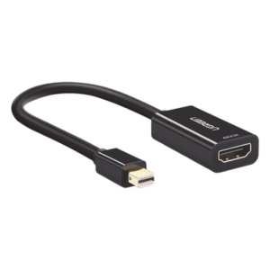 Convertidor Mini Display Port a HDMI / 4K@30Hz / Thunderbolt / Blindaje Interno Múltiple / Carcasa ABS / Longitud de 25 cm (9.84 pulgadas)