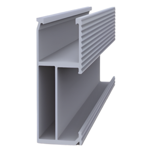 Riel 8 para montaje de módulos fotovoltaicos de aluminio anodizado de 4050mm.