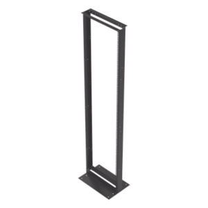 Rack de 2 Postes, Estándar 19", 45 Unidades, Fabricado en Acero, Base "L" para Anclar a Piso.