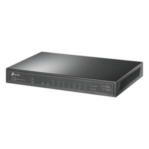 Switch de escritorio PoE+, no Administrable 8 puertos 10/100/1000 Mbps + 1 puertos 10/100/1000 Mbps (Uplink) + 1 puerto SFP, 63W