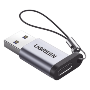 Adaptador USB 3.0 Macho a USB-C 3.1 Tipo C Hembra |Carga y Sincronización de Datos | Admite Corriente de 3A | Transferencia de hasta 5 Gbps | Amplia Compatibilidad | Chip VL160 | Caja de Aluminio | Color Gris