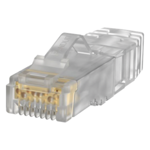 Plug RJ45 Cat6A, Para Cable UTP de Calibre 26 AWG, Chapado en Oro de 50 Micras, Paquete de 100 Piezas