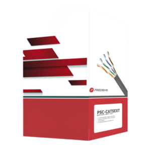 Bobina de Cable de UTP de 4 Pares Cat5e de 305 Metros (1000 Pies), 100% Cobre, LDPE Resistente a Rayos UV, Color Negro, 24 AWG, Uso en Exterior, Para Aplicaciones de Voz, Datos y Video