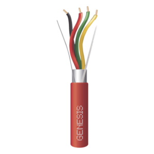 Bobina de 152 Metros (500 Pies) de Alambre / 4 x 18 AWG / Riser / Blindado / Tipo FPLR / Color Rojo / Para Aplicaciones en Sistemas de Detección de Incendio y Sistemas de Evacuación