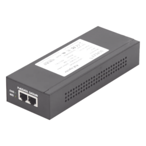 Inyector Super Hi-PoE / 56 Vcc / 60 Watts / Para Domos HIKVISION PTZ / IP (-AE / DE) / Soporta 802.3 af / at / Para Aplicaciones de CCTV
