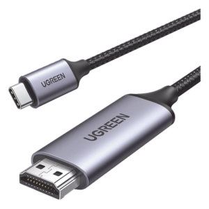 Cable USB-C 3.1 a HDMI 4K | 1.5 Metros (4.92 Pies) | Compatible con Thunderbolt 3 & 4 | Adaptador Tipo-C a HDMI | 4k@60Hz | Soporta Modo Espejo y Modo Extendido | Carcasa de Aluminio | Nylon Trenzado | Conector Niquelado | Blindaje Multicapa