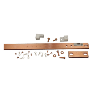 Barra de Tierra Física para Rack 19" (482.6 mm) / 1 UR / Aleación de Cobre 110 Estañado / Espesor 6 mm / Cumple EIA-310-D / Incluye Kit de Montaje
