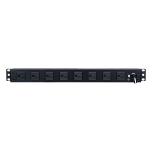 PDU Básico Para Distribución de Energía, Con 8 Tomas NEMA 5-15R Traseras y 2 Tomas 5-15R Frontales, 1UR, 15 Amp, 120 Vca