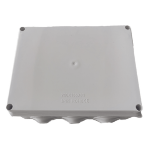 Caja de Derivación-Conexión para Exterior IP65 con 10 Entradas / 200 x 155 x 80 mm / Sellado Seguro con Empaque + 4 Tornillos / Resiste Agua, Polvo y Sol Directo