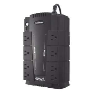 UPS de 425 VA/255 W, Topología Standby, Entrada 120 Vca NEMA 5-15P, Tipo Gabinete Compacto, Con 8 Tomas NEMA 5-15R