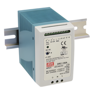 Fuente de poder Riel Din 12V, 100W con Cargador de Batería