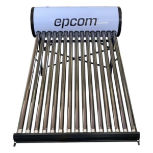 Bóiler Solar de 150L, Baja Presión con 15 Tubos de Vacío de Mayor Resistencia y Termotanque Inoxidable de Grado Alimenticio 150 L Resistentes a Granizo de Hasta 25 mm/ l, Incluye Anodo de Magnesio