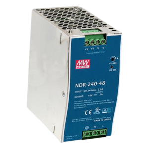 Fuente de Poder Industrial de 240W, salida 48Vcc, 5A, para montaje Riel Din
