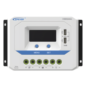 Controlador Solar PWM / 60A / 12/24V / Doble USB / Pantalla LCD / Tierra Positivo Común