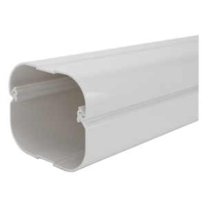 Kit de Canaletas Para la Organización de Tuberías y Cables Eléctricos en Instalaciones de Aire Acondicionado, Uso en Interiores y Exteriores, PVC Rígido, Ideal Para Minisplit, Contenido de Kit (11 Piezas), (3000-00000)