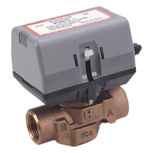 Válvula motorizada de 2 vías con actuador integrado, conexión BSPT de 3/4 pulgada, control on/off, 100-130 VCA