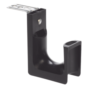 Sujetador STRONGHOLD tipo J (J-Hook), Con Soporte para Montaje en Techo, Para 46 Cables Cat6, Nylon 6.6, Color Negro, 1 pieza