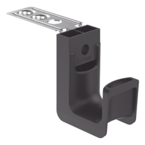 Sujetador STRONGHOLD tipo J (J-Hook), Con Soporte para Montaje en Techo, Para 8 Cables Cat6, Nylon 6.6, Color Negro, Paquete de 50 Piezas