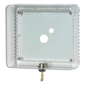 Guarda antimanipulación para termostato de pared, cubierta transparente, tamaño mediano, montaje vertical u horizontal con cerradura de llave