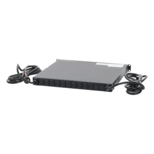 PDU Monitoreable de Transferencia Automática ATS (Fuente Redundante), Con 10 Salidas 5-15R, Enchufes de Entrada L5-20P, Instalación Horizontal de 19in, 1UR, 20 Amp, 120 Vca