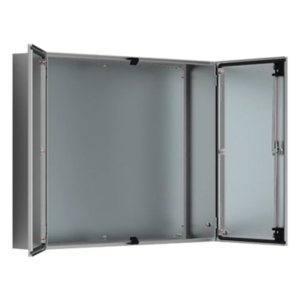 Gabinete de Doble Puerta, 1200 x 1200 x 400 mm, de Acero Inoxidable, Cepillado. Protección NEMA 12, IP55, IK10