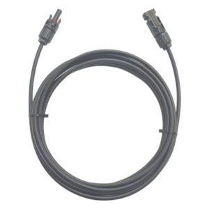 Cable Fotovoltaico / 1 metro / Color Negro / Calibre 10 AWG / Terminal MC4-Macho y Hembra en  ambos extremos