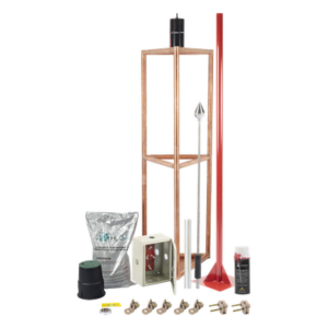 Kit Pararrayo con Accesorios para Protección de Diámetro de 300m.