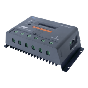 Controlador Solar de Carga y Descarga PWM 12/24V 30A con Display, Parámetros Configurables