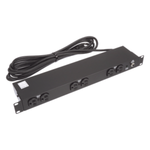 PDU Básico de Montaje en Rack, Con 6 Salidas Frontales NEMA 5-15R, Enchufe de Entrada NEMA 5-15P, de 19in, 1UR, 15 Amp, 120 Vca