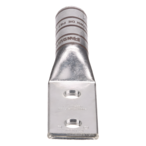 Zapata de compresión LCC500-12-6 para cal. 500 Kcmil, Doble barreno para tornillo prisionero de 1/2, Espaciado de orificios 44.5mm, 1 Pz