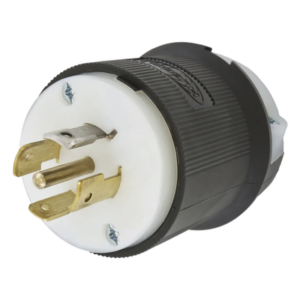 Clavija Industrial con Bloqueo de Media Vuelta / 20 A 120/208 V CA / 4 Polos 5 Hilos / Color Blanco y Negro / Nema L21-20P/ Grado Industrial