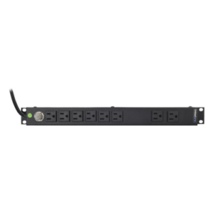 Multicontacto Horizontal (PDU) de 8 Contactos (NEMA 5-15R) Rack 19" 1UR. Voltaje Entrada/Salida: 120Vca/15A