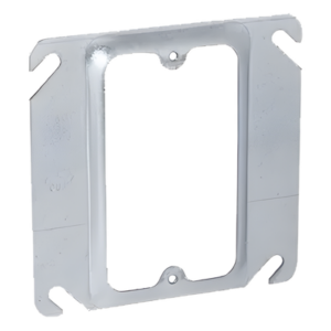 Sobretapa Cuadrada de 4" de Acero Galvanizado con realce de 1/4".