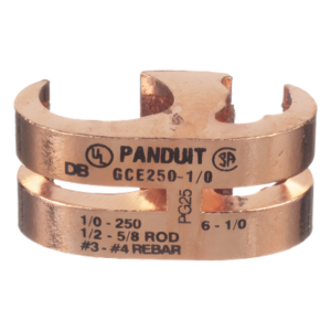 Conector de Conexión a Tierra tipo "E" para Conductor 1/0 AWG STR – 250 KCMIL MAIN y 6 AWG SOL – 1/0 AWG STR TAP